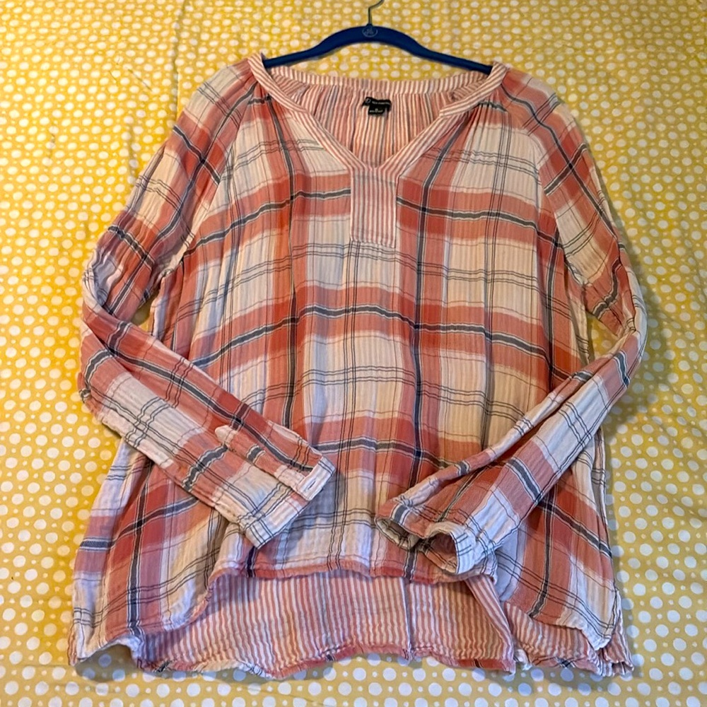 New Directions Plaid Pullover
